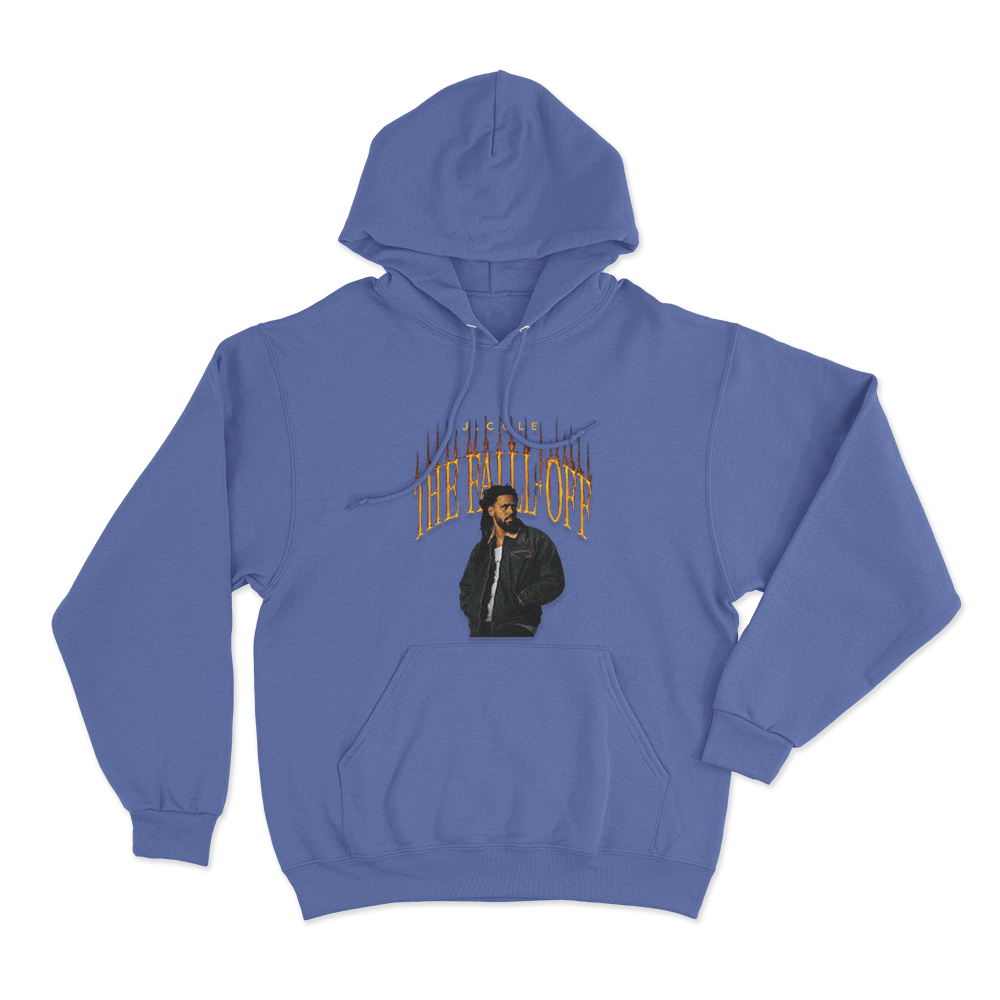 The Fall-Off J. Cole Portrait Unisex Hoodie Blue The Fall Off J. Cole Portrait Unisex Hoodie Blue
