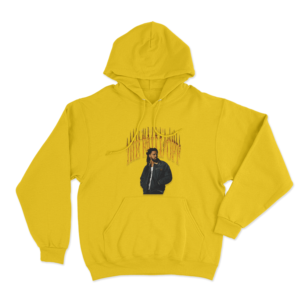 The Fall-Off J. Cole Portrait Unisex Hoodie Yellow The Fall Off J. Cole Portrait Unisex Hoodie Yellow