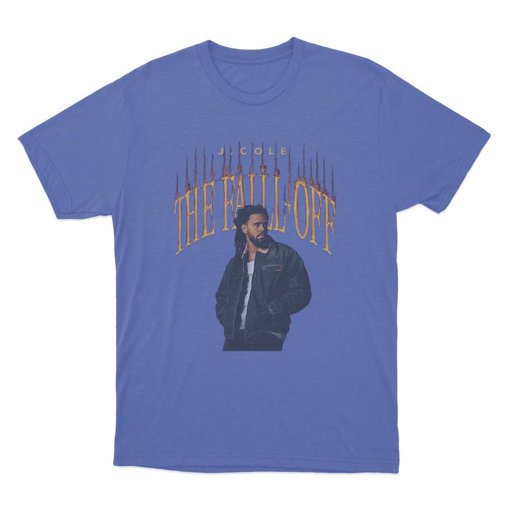 The Fall-Off J. Cole Portrait Unisex T Shirt Blue The Fall Off J. Cole Portrait Unisex T Shirt Blue