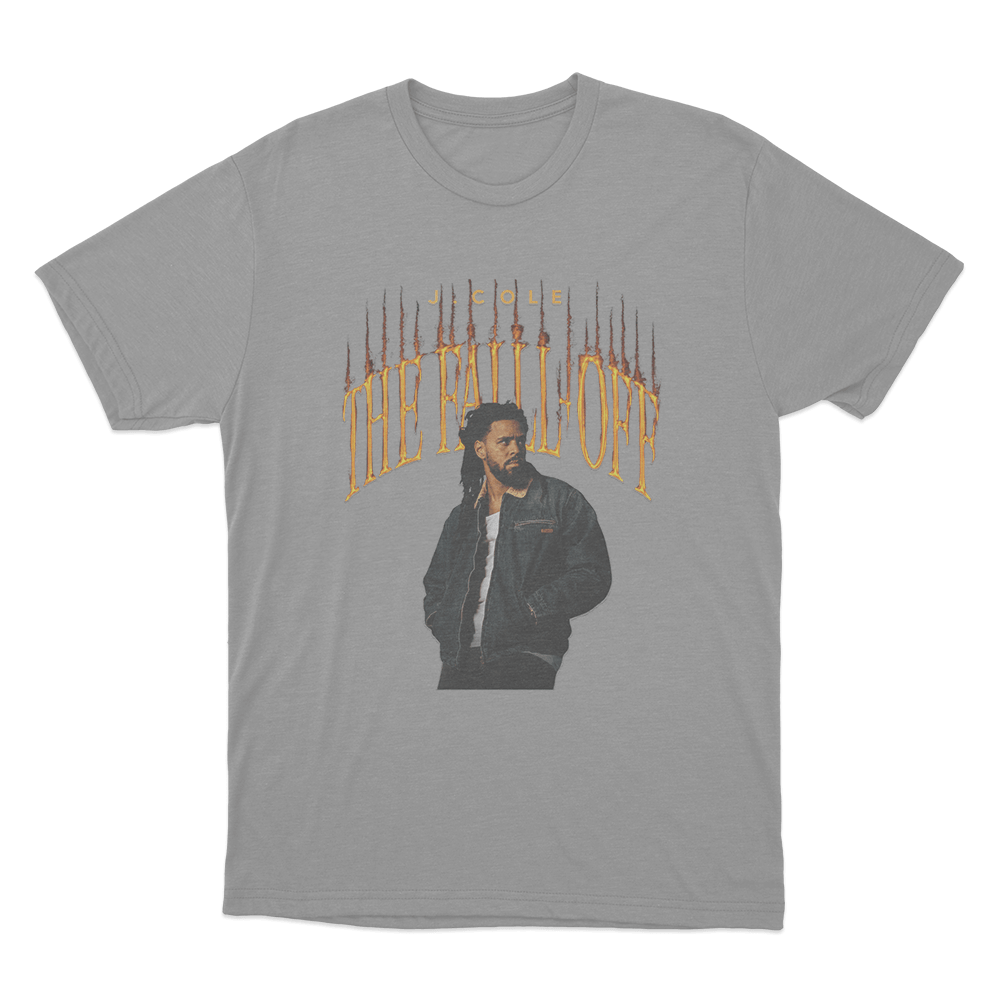 The Fall-Off J. Cole Portrait Unisex T Shirt Grey The Fall Off J. Cole Portrait Unisex T Shirt Grey
