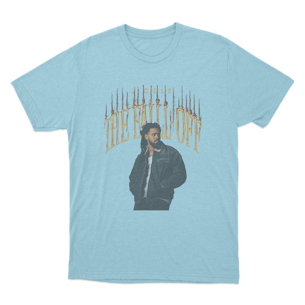 The Fall-Off J. Cole Portrait Unisex T Shirt Sky Blue The Fall Off J. Cole Portrait Unisex T Shirt Sky Blue