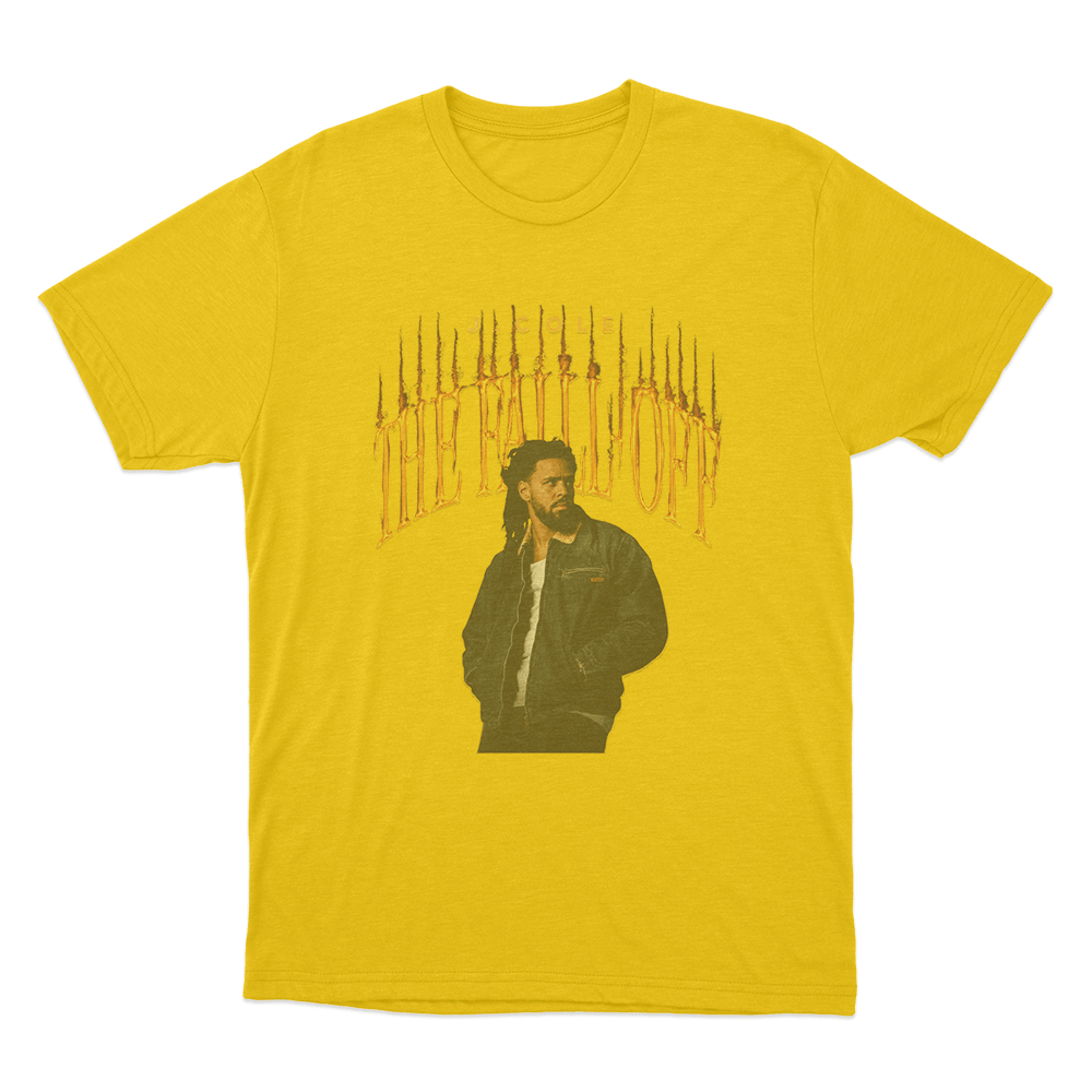 The Fall-Off J. Cole Portrait Unisex T Shirt Yellow The Fall Off J. Cole Portrait Unisex T Shirt Yellow